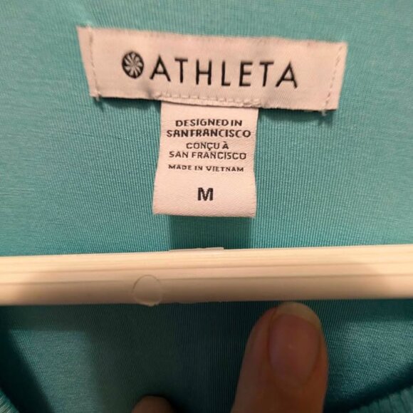 Blue Athleta Midi pull on dress with cinched waist Medium - Picture 7 of 8